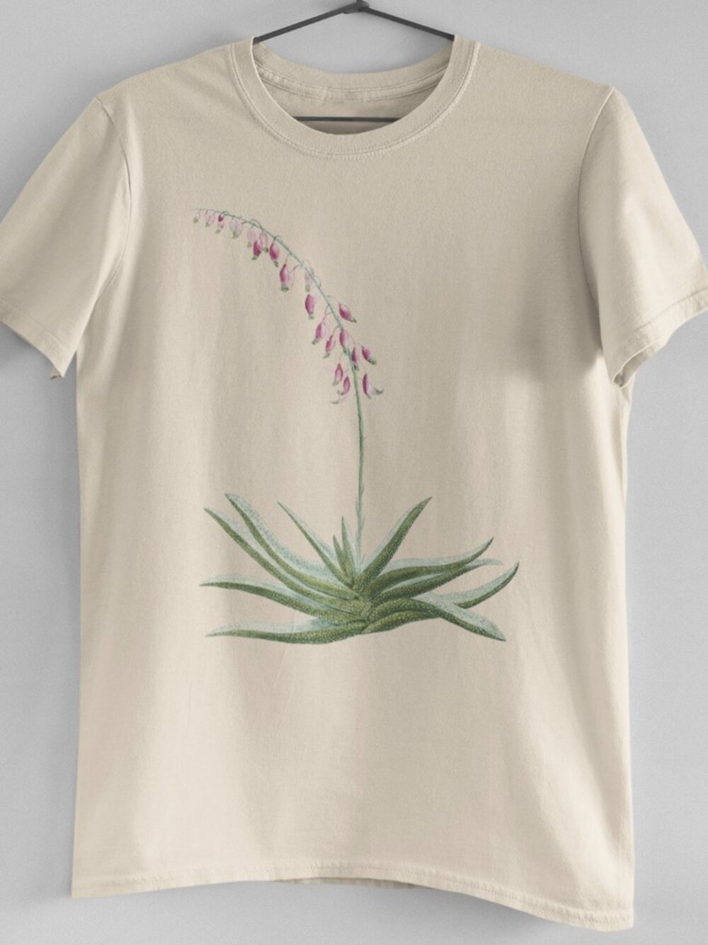 Carinated Gasteria Vintage Floral Print Short Sleeve Graphic Tee T-shirt S-XXL - Picture 3 of 5